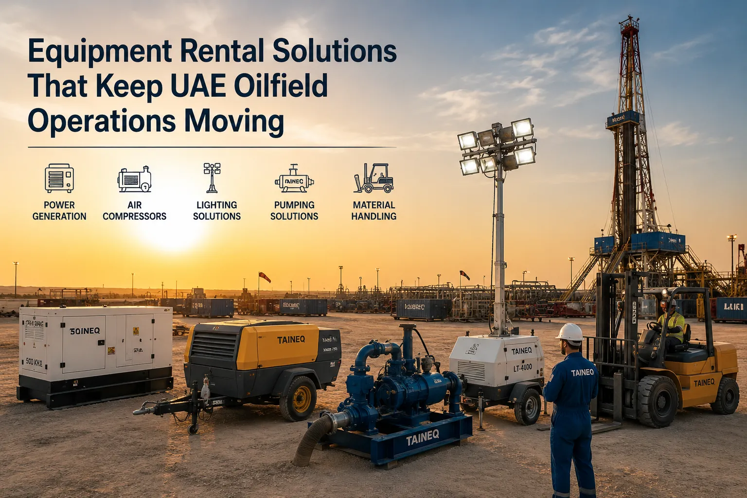 Oilfield equipment rental UAE supporting drilling and energy operations with modern machinery