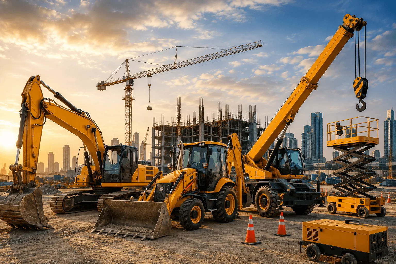Construction Heavy Machinery equipment rental abu dhabi